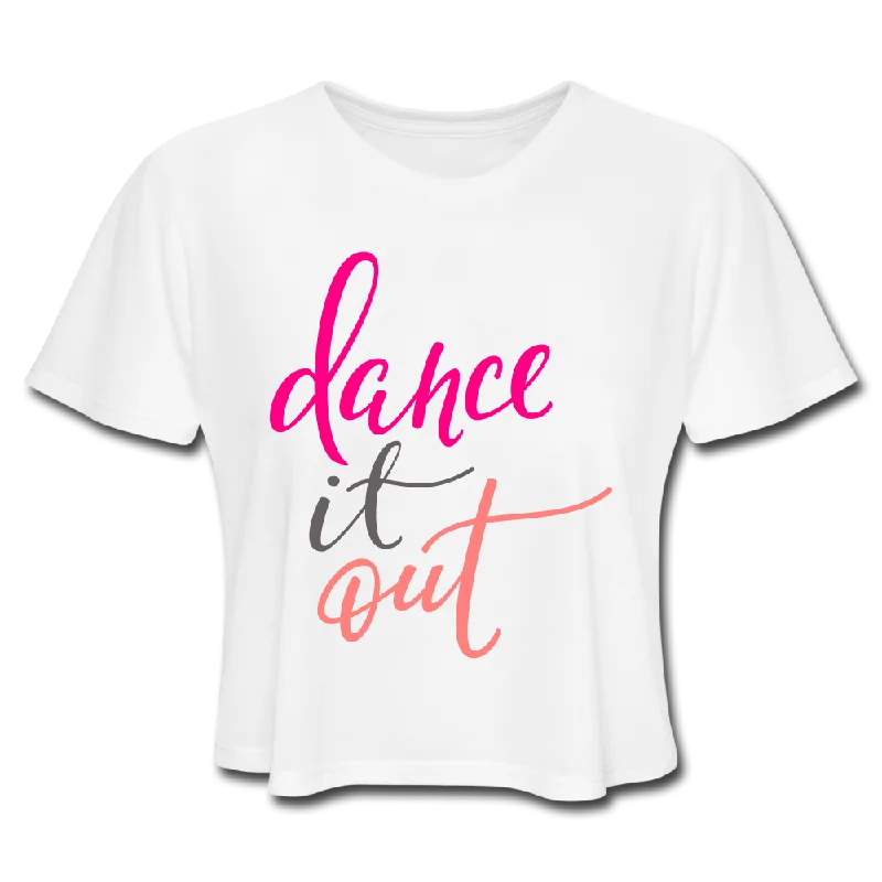 Dance Crop Top Striped Floral Plaid