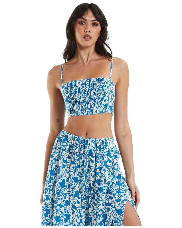Drifter Floral Crop Top Houndstooth Herringbone Solid