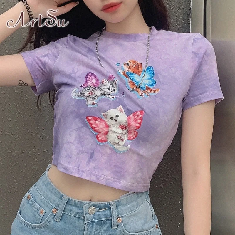 Cute Crop Top Welt Pockets Slit Pockets Flap Pockets