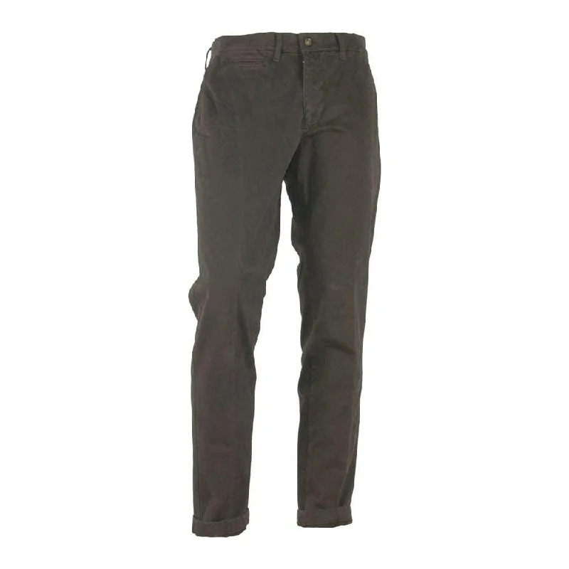 Made in Italy Elegant Brown Winter Trousers Trousers Brand Named