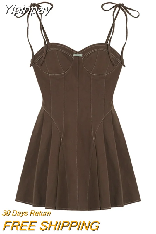 Brown Strap Dress