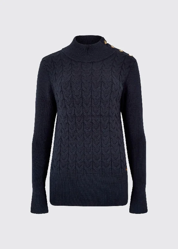 Claremont Women’s Sweater - Navy Terry Terry Cloth Terry Knit