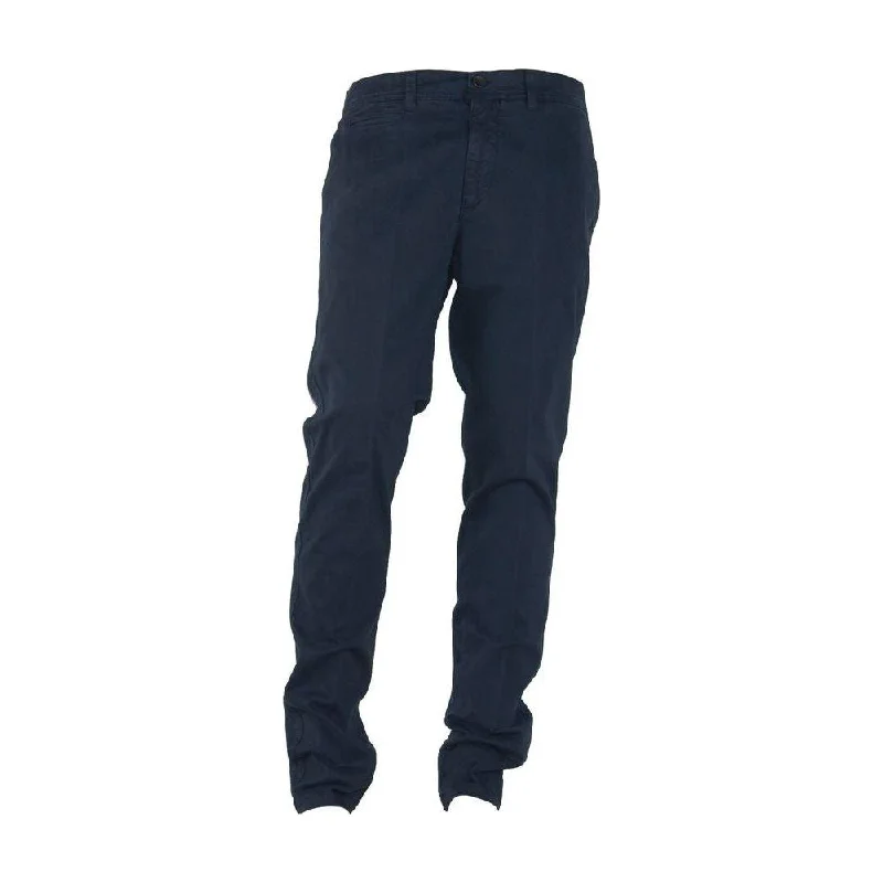 Made in Italy Elegant Blue Winter Trousers Trousers Favorite Customer