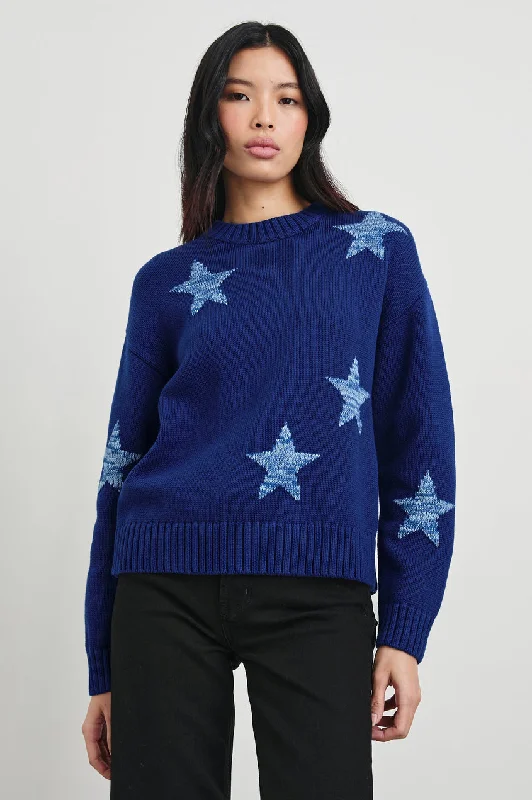 Zoey Sweater - Cobalt Galaxy Lightweight Heavyweight Midweight