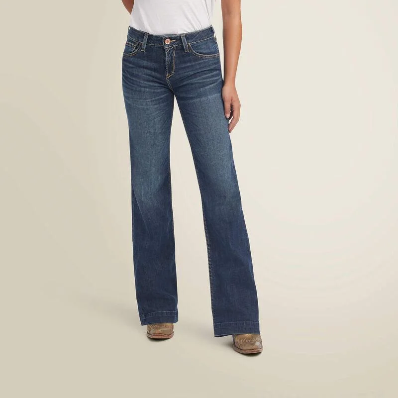 ARIAT LADIES Trouser Perfect Rise Maggie Wide Leg Jean Pasadena Trousers Pleated Formal