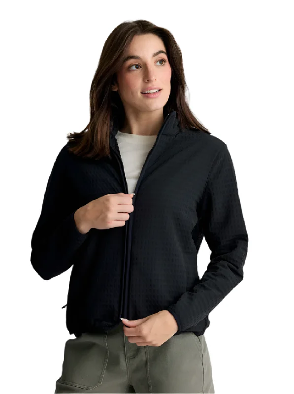 Ws Gridback Fleece Jacket Black Satin Fabric Silk Fabric Chiffon Fabric