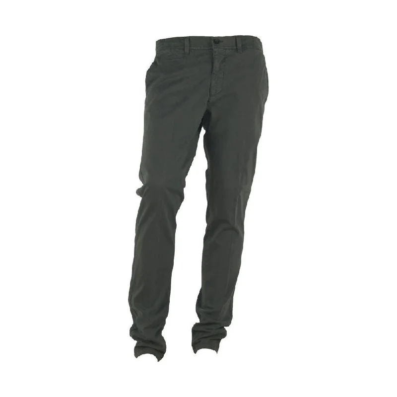 Made in Italy Elegant Gray Italian Cotton Trousers Trousers Top Rated