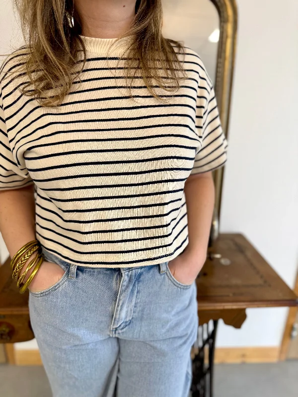 Crop Top Félix Collared Crew Neck Turtle Neck
