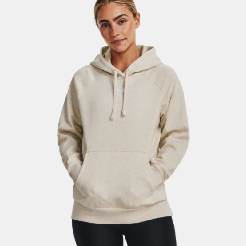 Women's Under Armour Rival Fleece Hoodie Pullover Bishop Sleeve Elegant