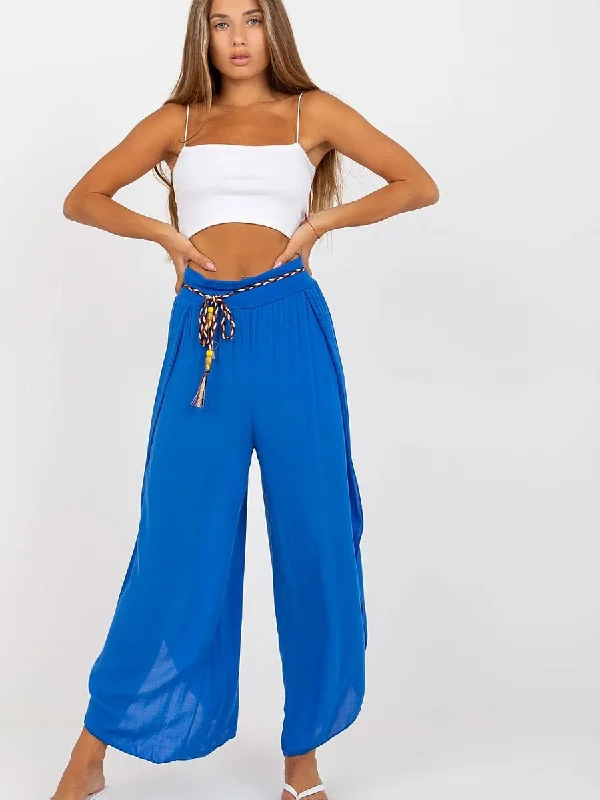 Women trousers Och Bella Trousers Elastic Waist Soft