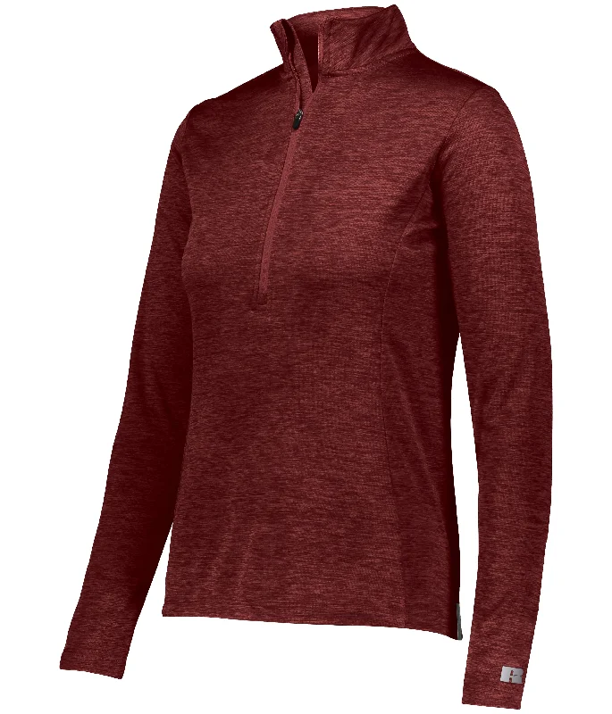 Ladies Dri-Power Lightweight 1/4 Zip Pullover QZ7EAX Crew Neck Wool