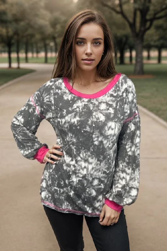 Swooning For Tie Dye - Pullover Chenille Soft Sweater