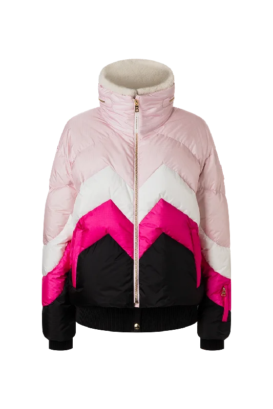 Vanja Down Ski Jacket Hooded Jacket Caped Jacket Shawl Collar Jacket
