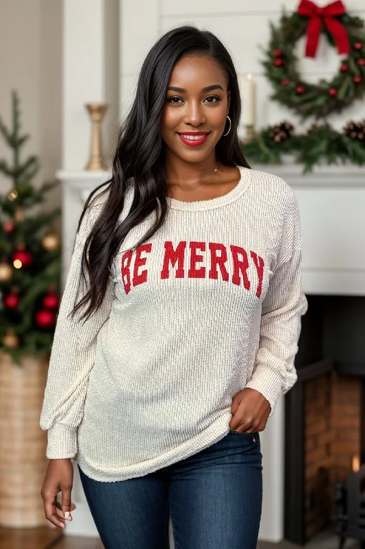 Be Merry Pullover Bardot Neck Top