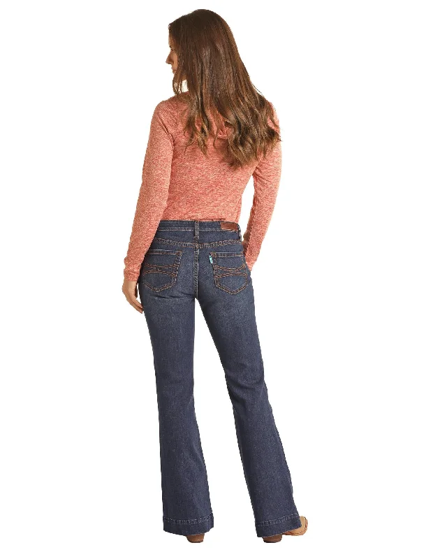 HOOEY MID RISE TROUSER Trousers Elastic Waist Soft