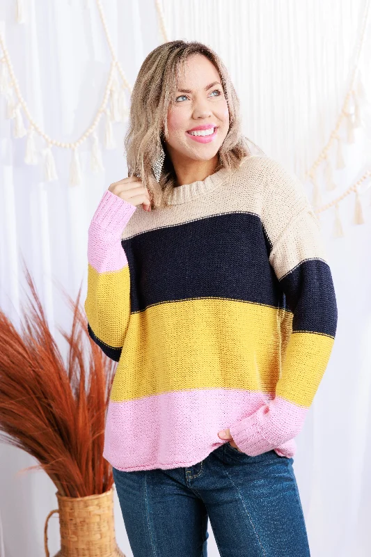 Susanna Striped Pullover One Shoulder Top