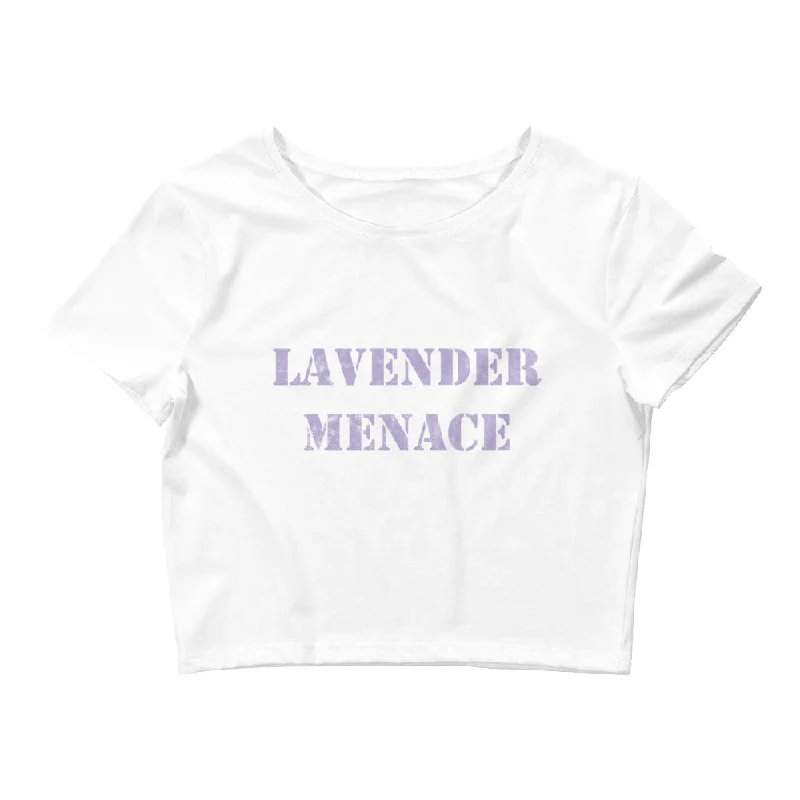 Lavender Menace Crop Top Knit Fabric Woven Fabric Fleece Fabric