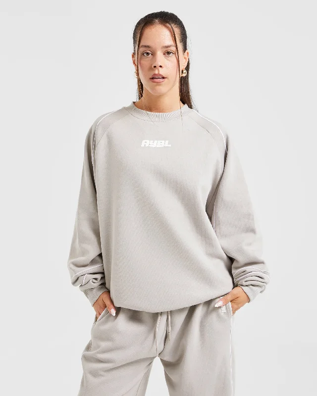 Justine Oversized Sweater - Washed Taupe Sweater Knitwear Pullover