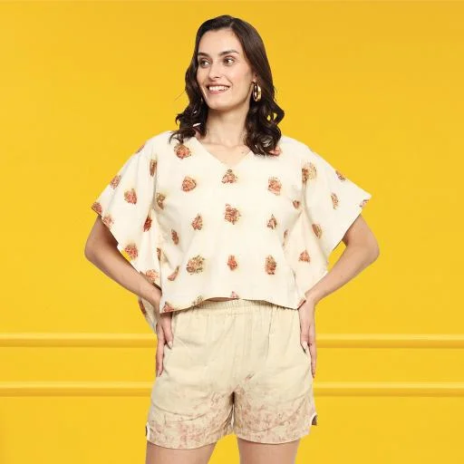 Bageeya "Gulab" Khadi Organic cotton Crop top | Crafted with Sacred temple Roses Silk Blend Satin Velvet Bageeya "Gulab" Khadi Organic cotton Crop top | Crafted with Sacred temple Roses Silk Blend Satin Velvet