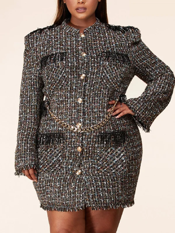 L'atiste by Amy PCD707DD Chain Belt Boucle PlusSize Jacket Dress Quilted Jacket Puffer Jacket Insulated Jacket L'atiste by Amy PCD707DD Chain Belt Boucle PlusSize Jacket Dress Quilted Jacket Puffer Jacket Insulated Jacket