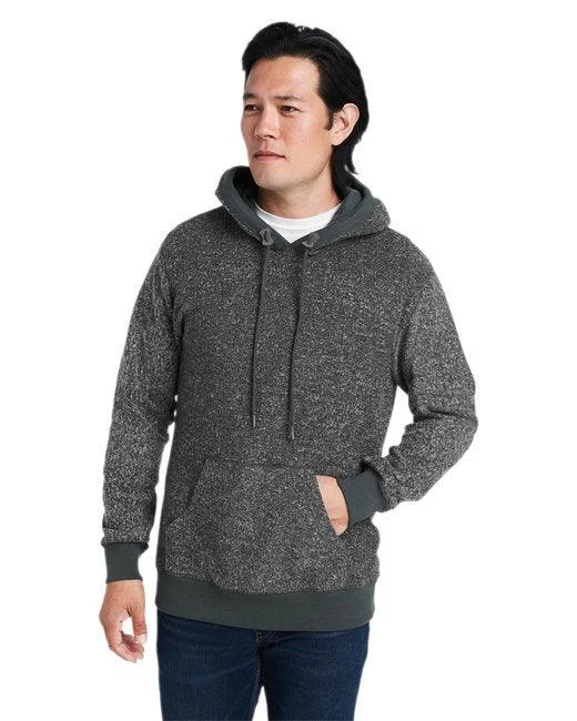 J America Unisex Aspen Fleece Pullover Hooded Sweatshirt 8711JA Set Sleeve Pullover