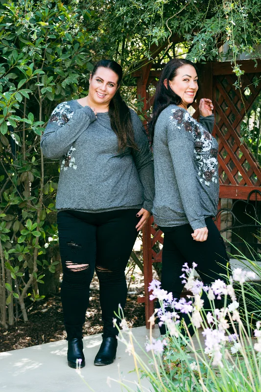 Sacred Rose Pullover Square Neck Pullover