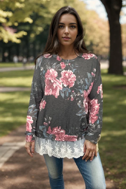Trimmed In Lace - Pullover Cashmere Luxurious Pullover