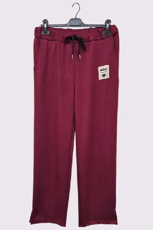 Plain Drawstring Waistband Pockets Trousers Trousers Review Highly