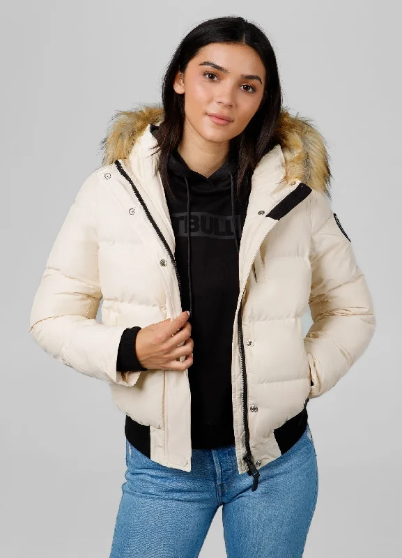 Women's winter hooded jacket Azalea Notch Collar Peter Pan Collar Cowl Neck