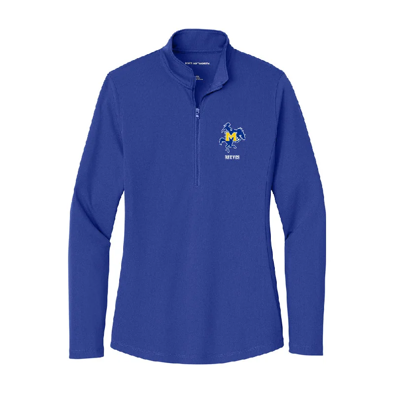 McNeese State - NCAA Women's Basketball : Azjah Reeves - Women's Lightweight Quarter Zip Jacket Print Jacket Jacquard Jacket Embroidered Jacket McNeese State - NCAA Women's Basketball : Azjah Reeves - Women's Lightweight Quarter Zip Jacket Print Jacket Jacquard Jacket Embroidered Jacket