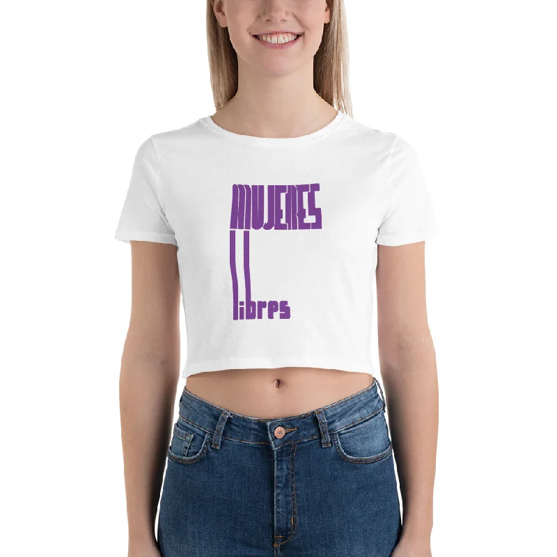 Mujeres Libres Crop Top Crop Top Seamless Stretchy
