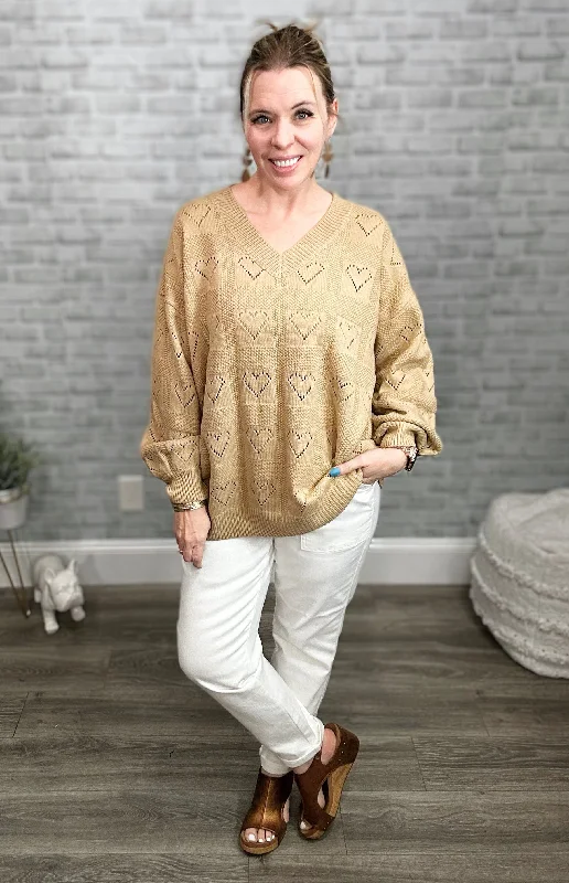 2 Colors: Be Mine Cut Out Heart Sweater by Jess Lea Hooded Sweater Collared Sweater Shawl Collar 2 Colors: Be Mine Cut Out Heart Sweater by Jess Lea Hooded Sweater Collared Sweater Shawl Collar