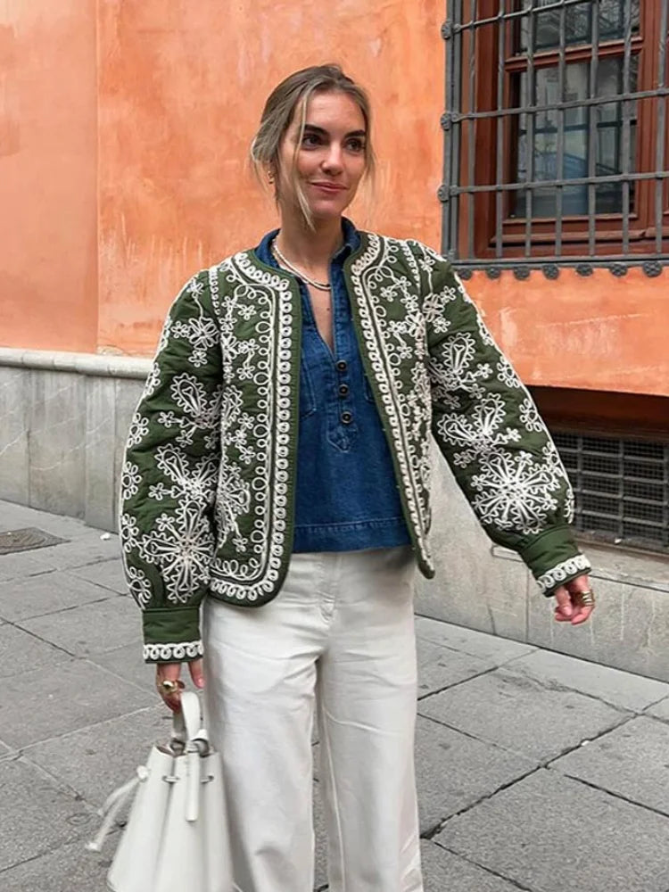 Vintage Autumn Skirt and Jacket Striped Jacket Polka Dot Jacket Floral Jacket