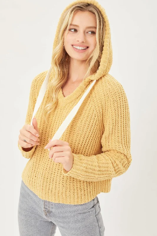 Pullover Hoodie Sweater Top Ruffle Neck Pullover