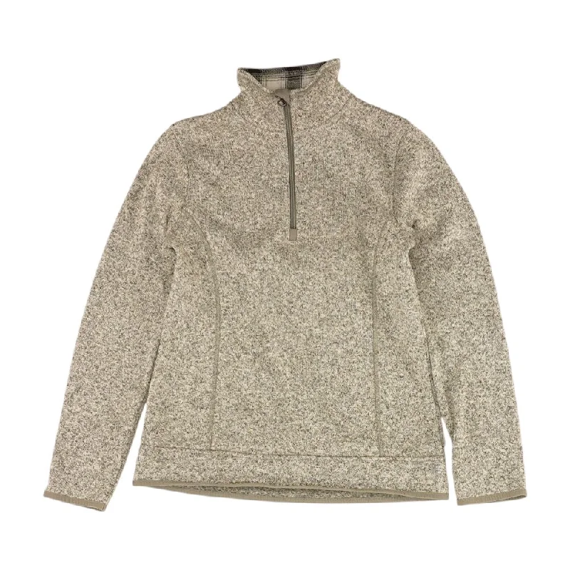 Gray Solid 1/4 Zip Pullover Oblong Neck Pullover