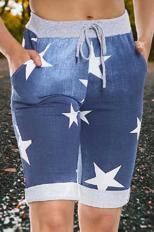 Floral Printed 3/4 Drawstring Trouser Trousers Travel Practical