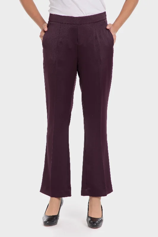 Purple trousers Trousers Solid Black
