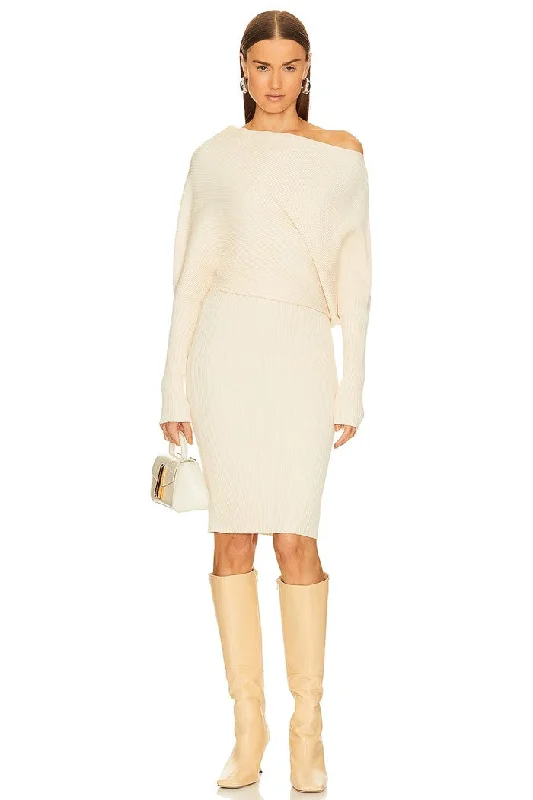 Lori Sweater Dress Stretchy Elastic Breathable