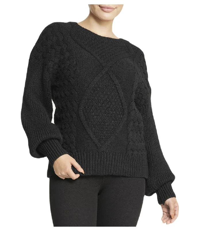Cable Knit Cropped Pullover Sweater Short Sleeve Top