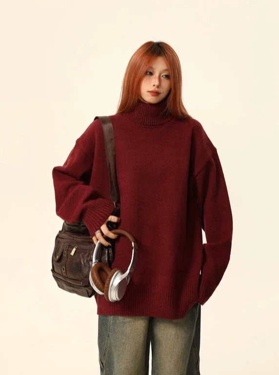 Turtleneck Oversized Sweater Lightweight Heavyweight Midweight