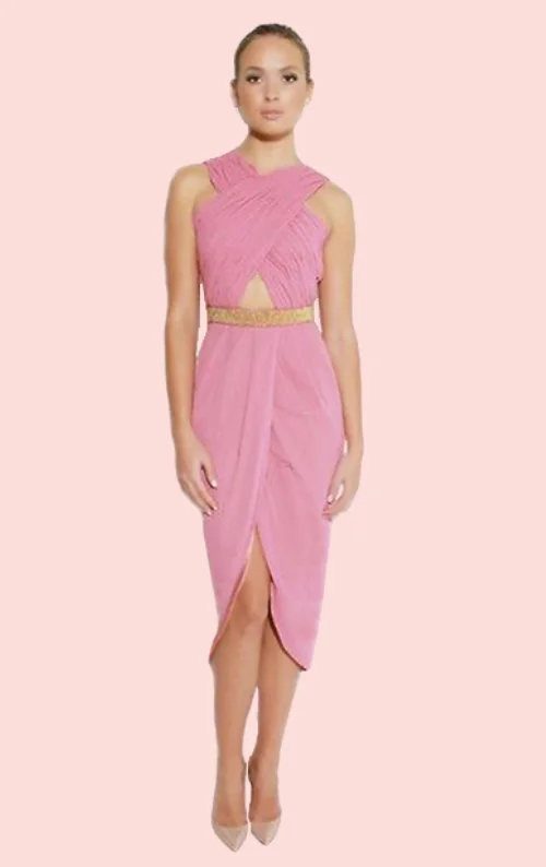 Alize Cutout Dress - Pink