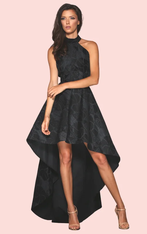 Angela Halter Dress - Black