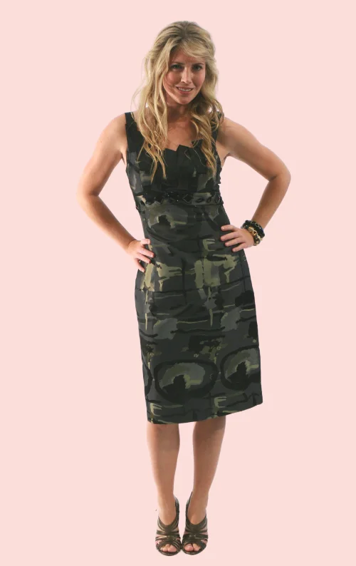 Camo Print Dress - Green