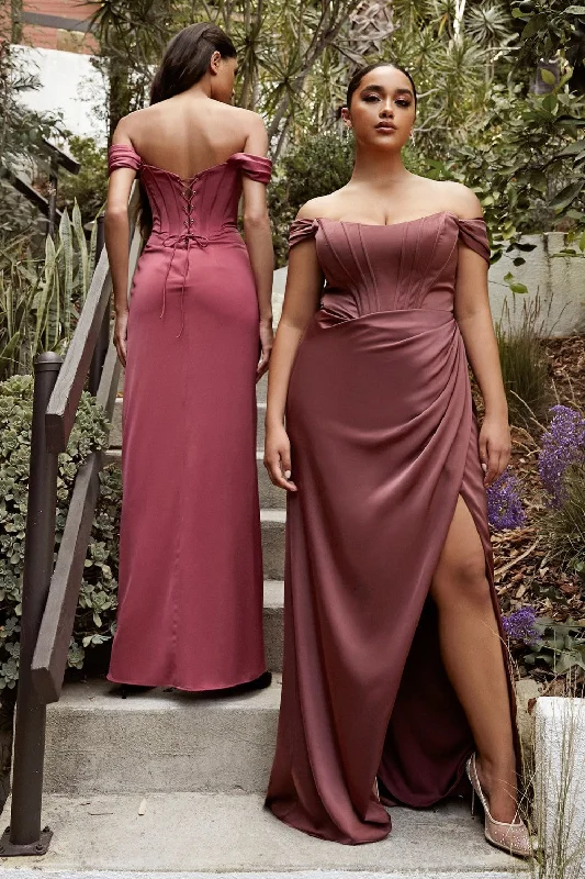 Corset Soft Satin Dress By Cinderella Divine -7484