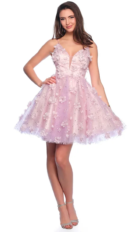 Dave & Johnny 11751 - Appliqued A-Line Cocktail Dress