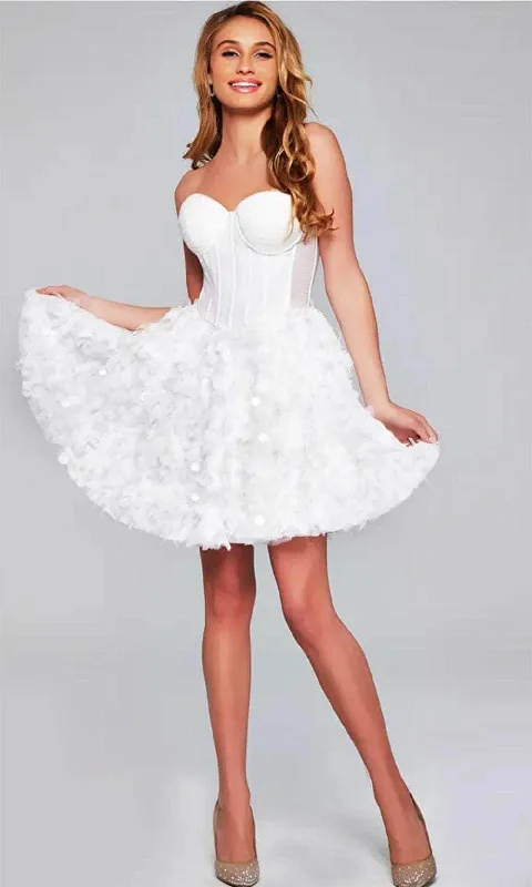 Jovani 38248 - Strapless Corset Bodice Cocktail Dress