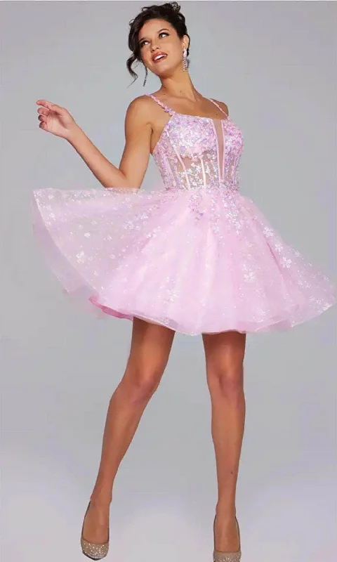 Jovani 40501 - Sheer Corset A-Line Cocktail Dress