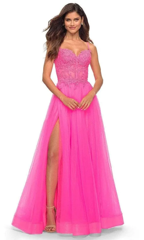 La Femme - 30755 Sweetheart Embroidered A-line Gown