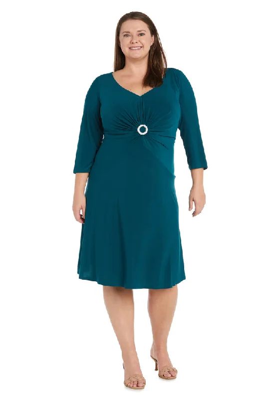 R&M Richards 1650W Short Cocktail Plus Size Mother of the Bride Dress