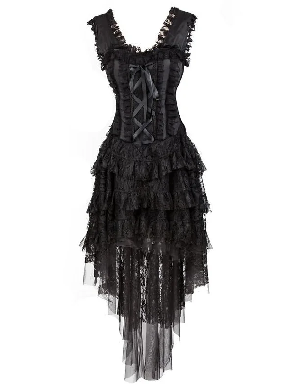 Victorian Steampunk Corset Dress Showgirl Cancan Costume